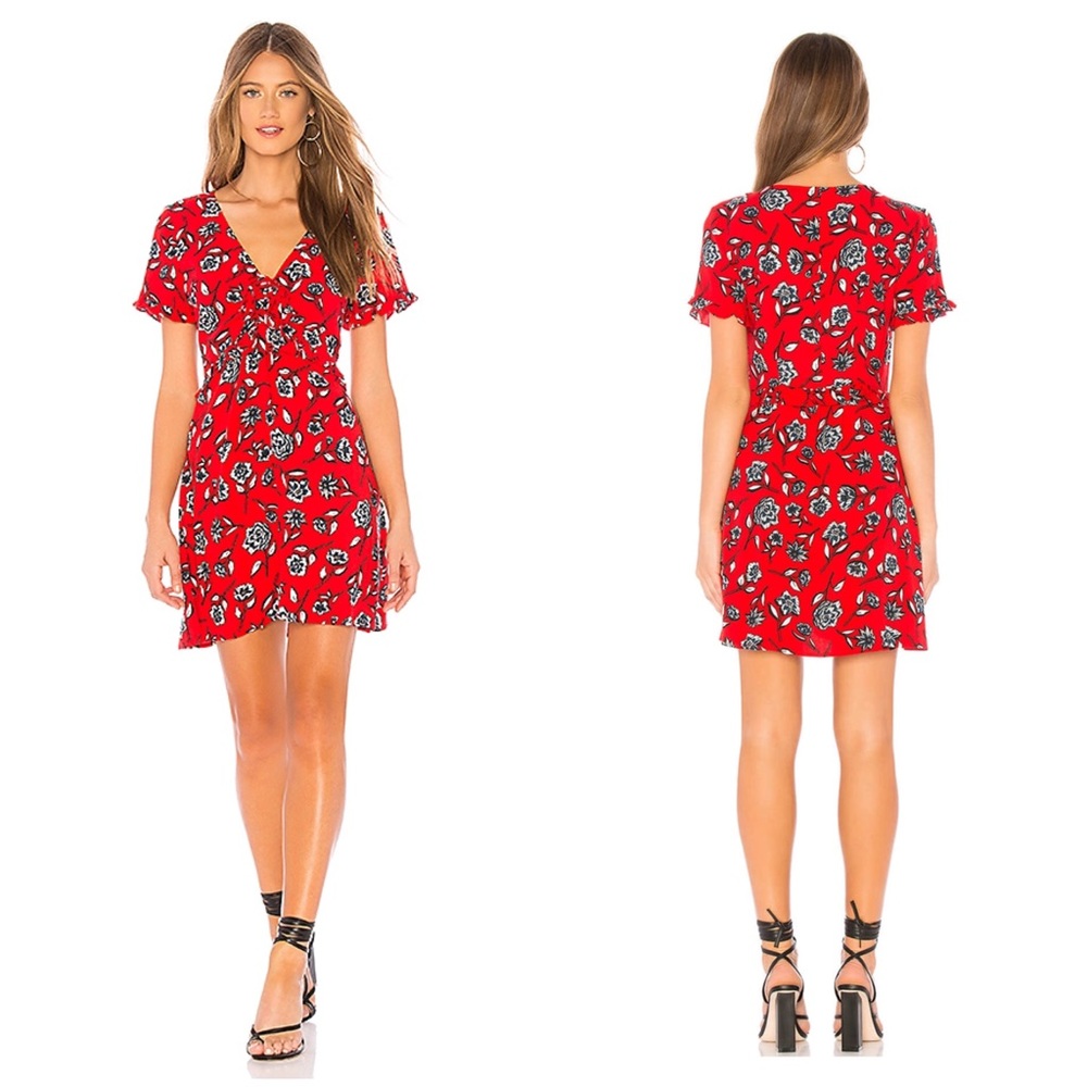 Minkpink Terrace Red Floral Mini Dress XS - Picture 10 of 10